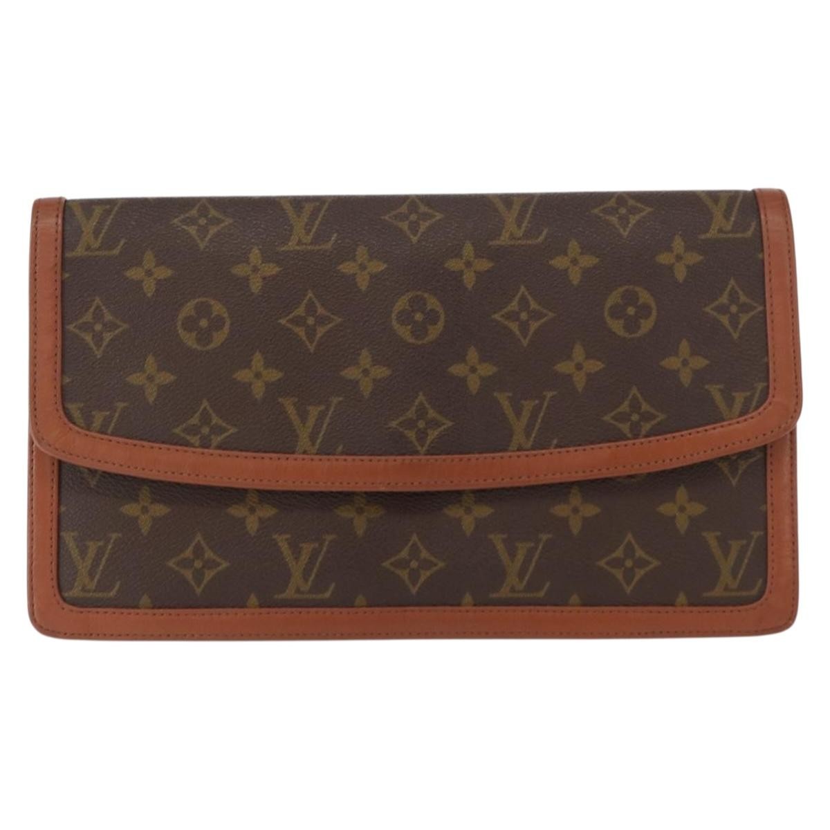 Louis Vuitton Dame Pochette Monogram Canvas, BROWN, CANVAS, Clutche & pouche