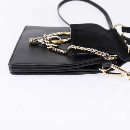 Chloe Faye Top Handle Bag Leather and Suede, BLACK, SUEDE, Handbag