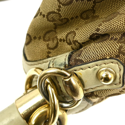 Gucci Indy Hobo GG Canvas, BROWN, CANVAS, Handbag