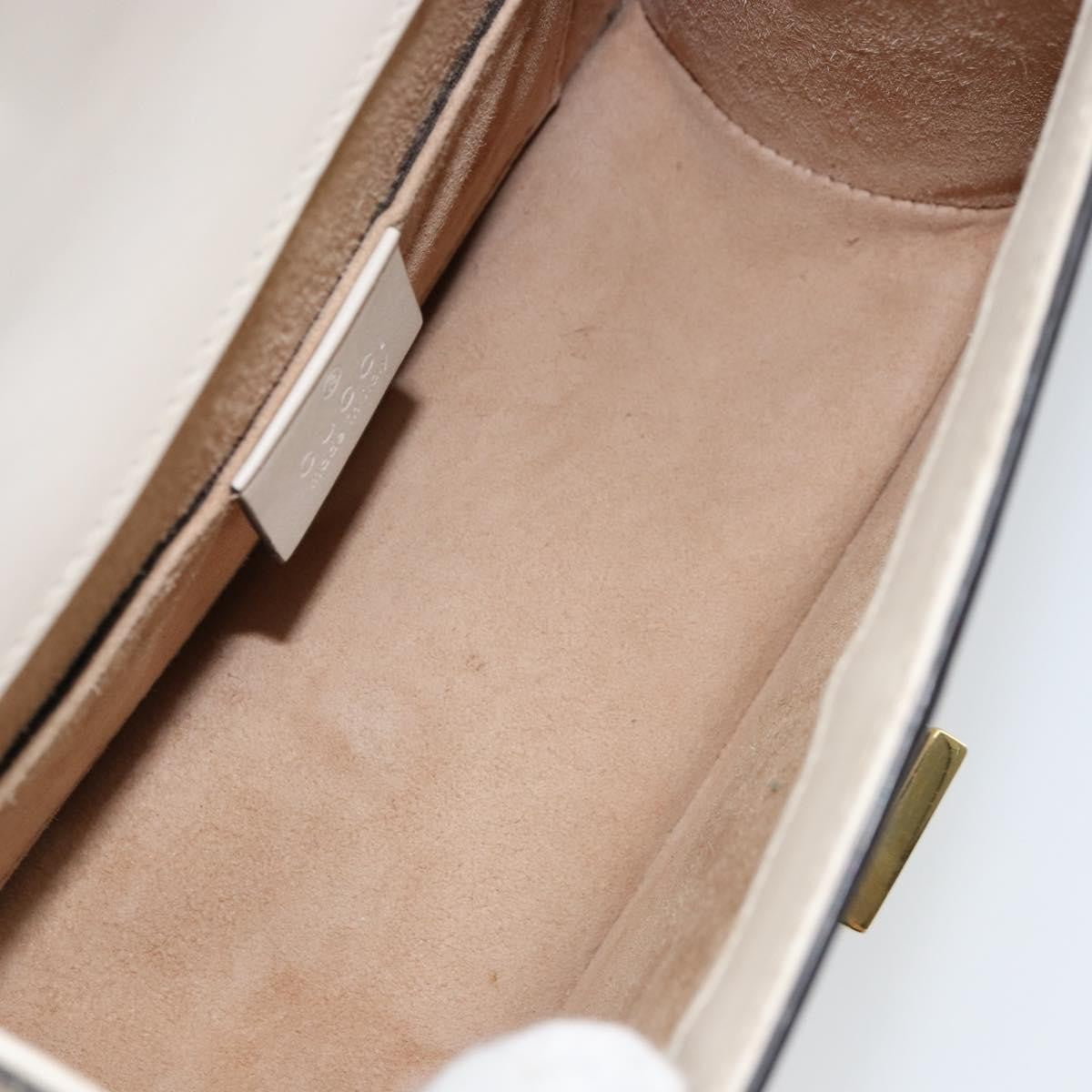 Gucci Sylvie Top Handle Bag Leather, WHITE, LEATHER, Handbag