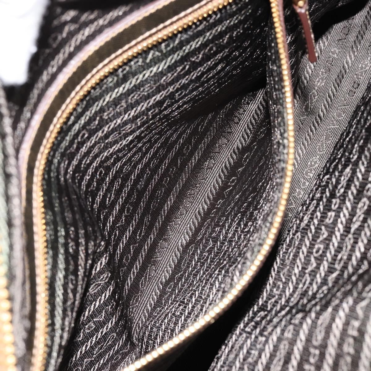 Prada Bowler Bag Canvas with Leather, BEIGE, CANVAS, Handbag