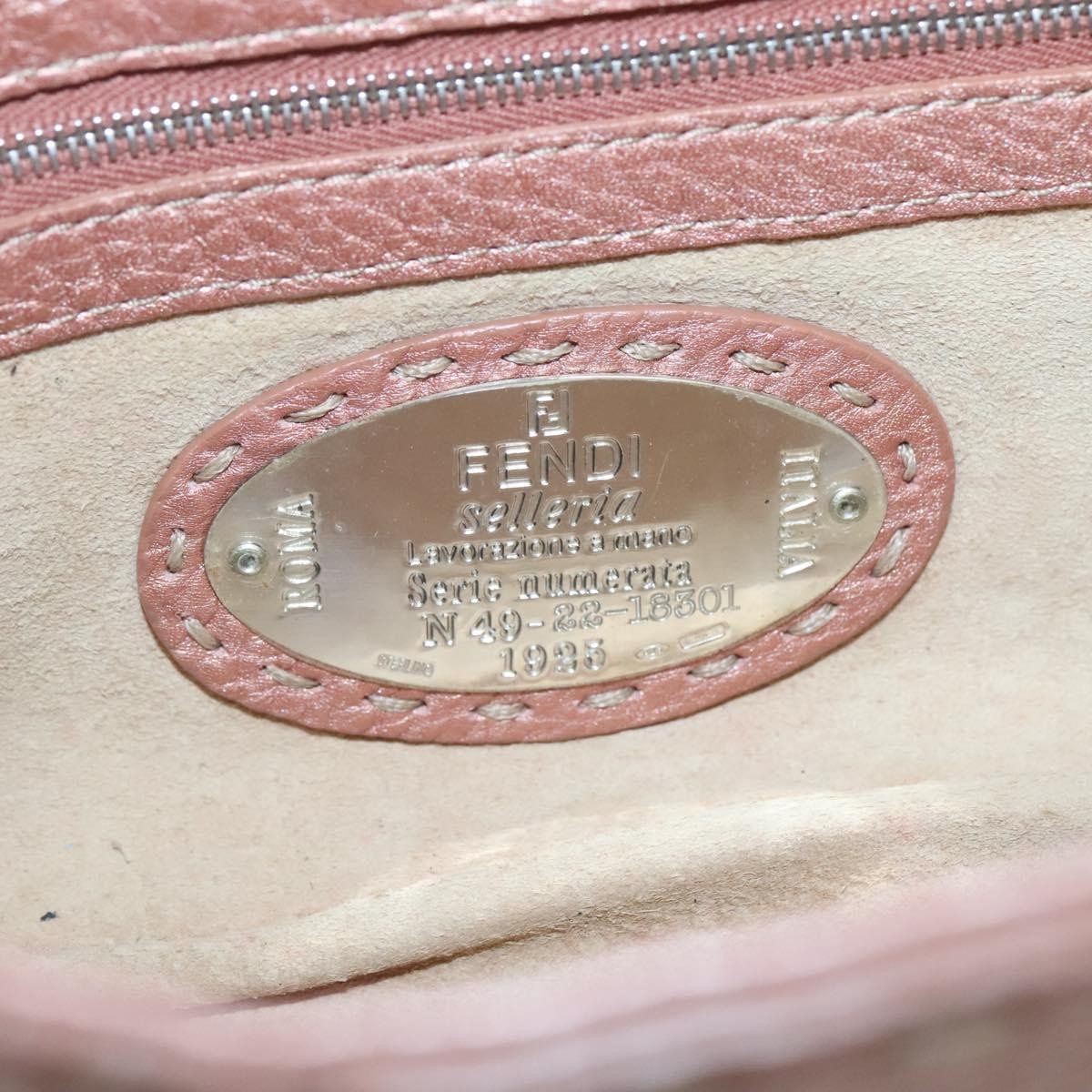 Fendi Vintage Selleria Flap Bag Leather, PINK, LEATHER, Shoulder bag