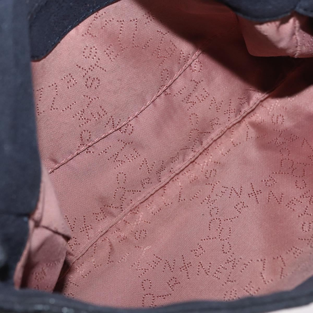 Stella McCartney Falabella Fold Over Crossbody Bag Shaggy Deer, NAVY, POLYESTER, Shoulder bag