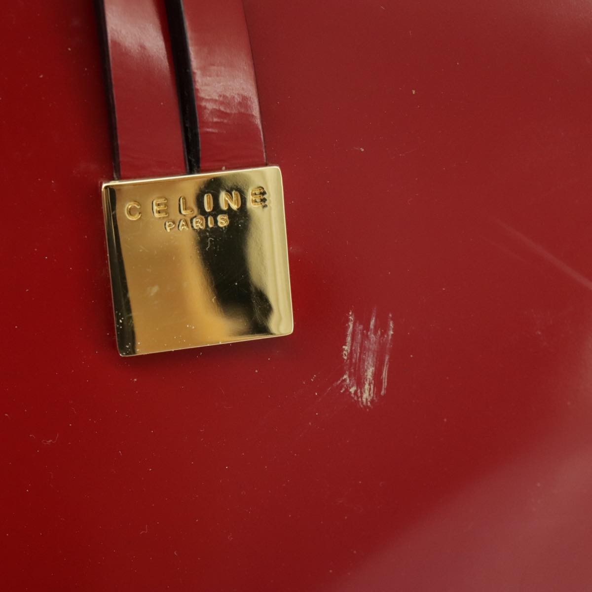 Celine Handbag Patent leather, RED, PATENT_LEATHER, Handbag