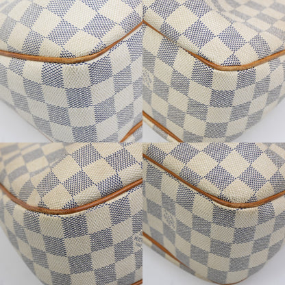 Louis Vuitton Siracusa Handbag Damier, WHITE, CANVAS, Shoulder bag