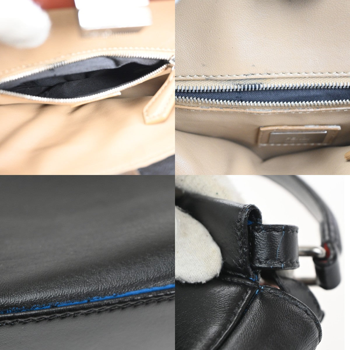 Fendi Peekaboo Bag Leather, BLACK, LEATHER, Handbag