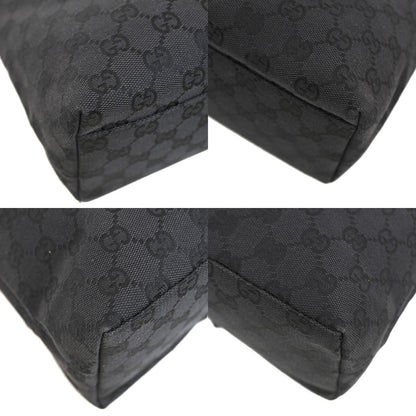 Gucci Double Pocket Tote GG Canvas, BLACK, CANVAS, Shoulder bag