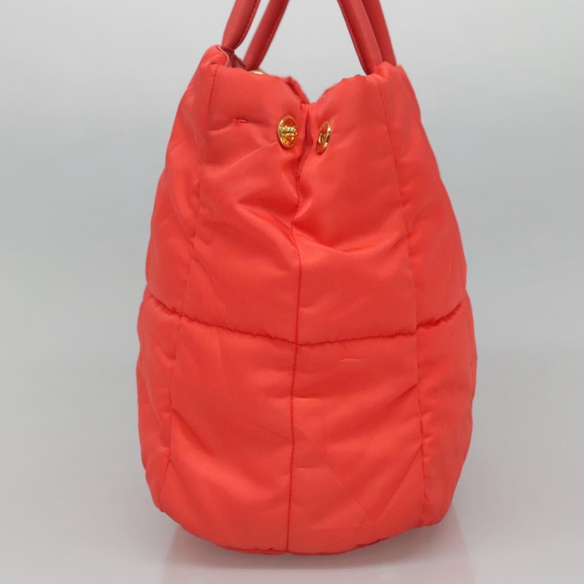 Prada Convertible Tote Quilted Tessuto, ORANGE, NYLON, Handbag