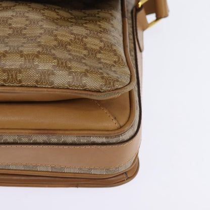 Celine Macadam Shoulder Bag PVC Leather, BEIGE, CANVAS, Shoulder bag