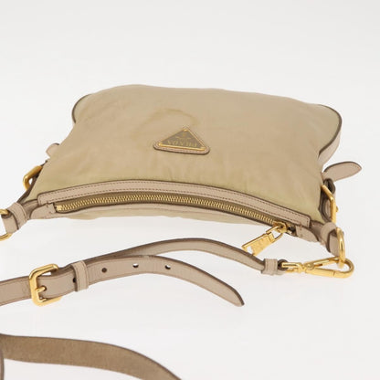 Prada Hobo Tessuto, BEIGE, NYLON, Shoulder bag