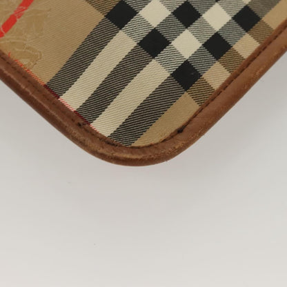 Burberry Nova check Pochette Canvas, BEIGE, CANVAS, Clutche & pouche
