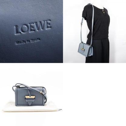 Loewe Barcelona Shoulder Bag Leather, BLUE, LEATHER, Shoulder bag