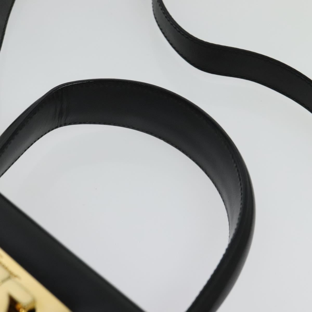 Salvatore Ferragamo Gancini Convertible Top Handle Bag Leather, BLACK, LEATHER, Handbag