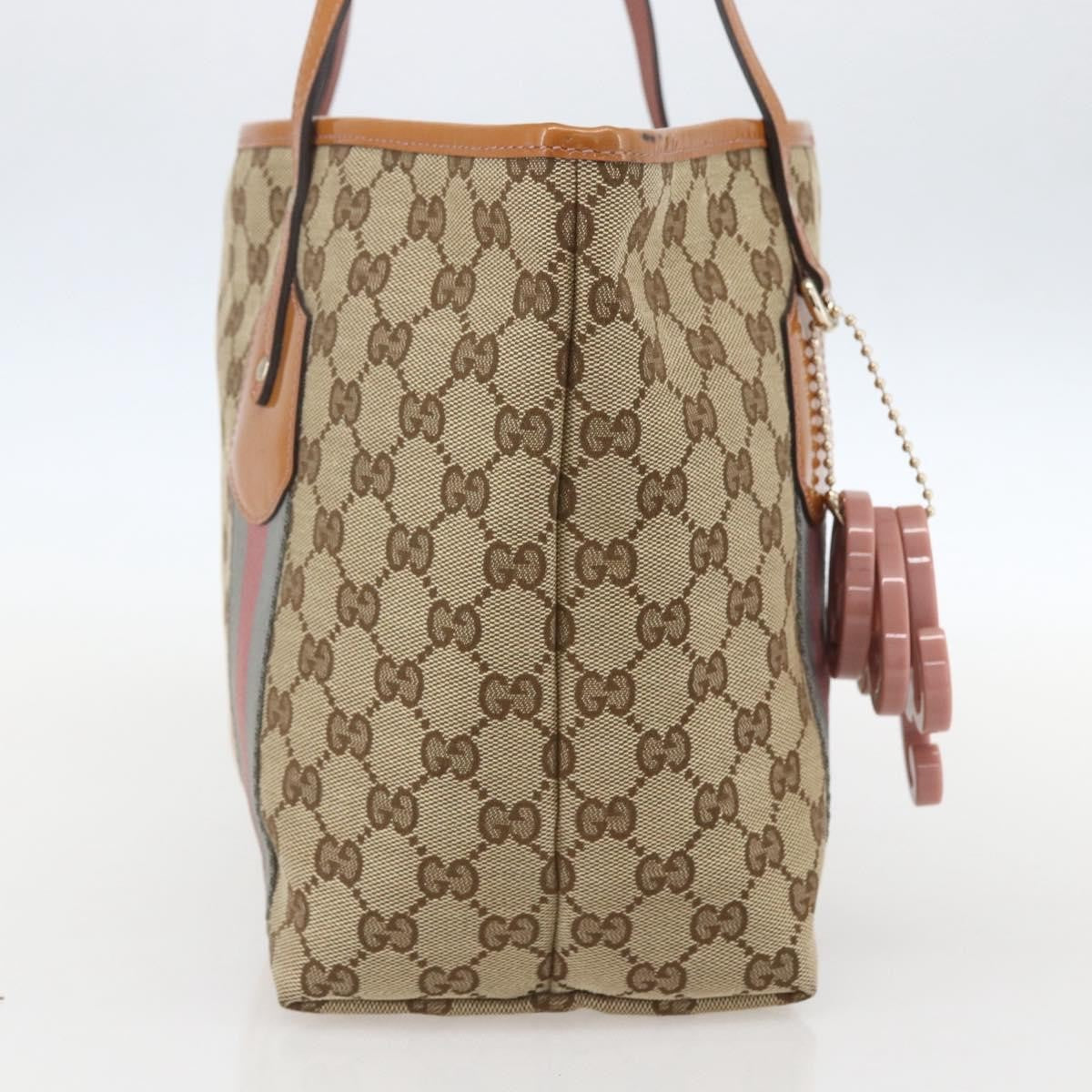 Gucci Jolie Web Tote GG Canvas, BEIGE, CANVAS, Tote bag
