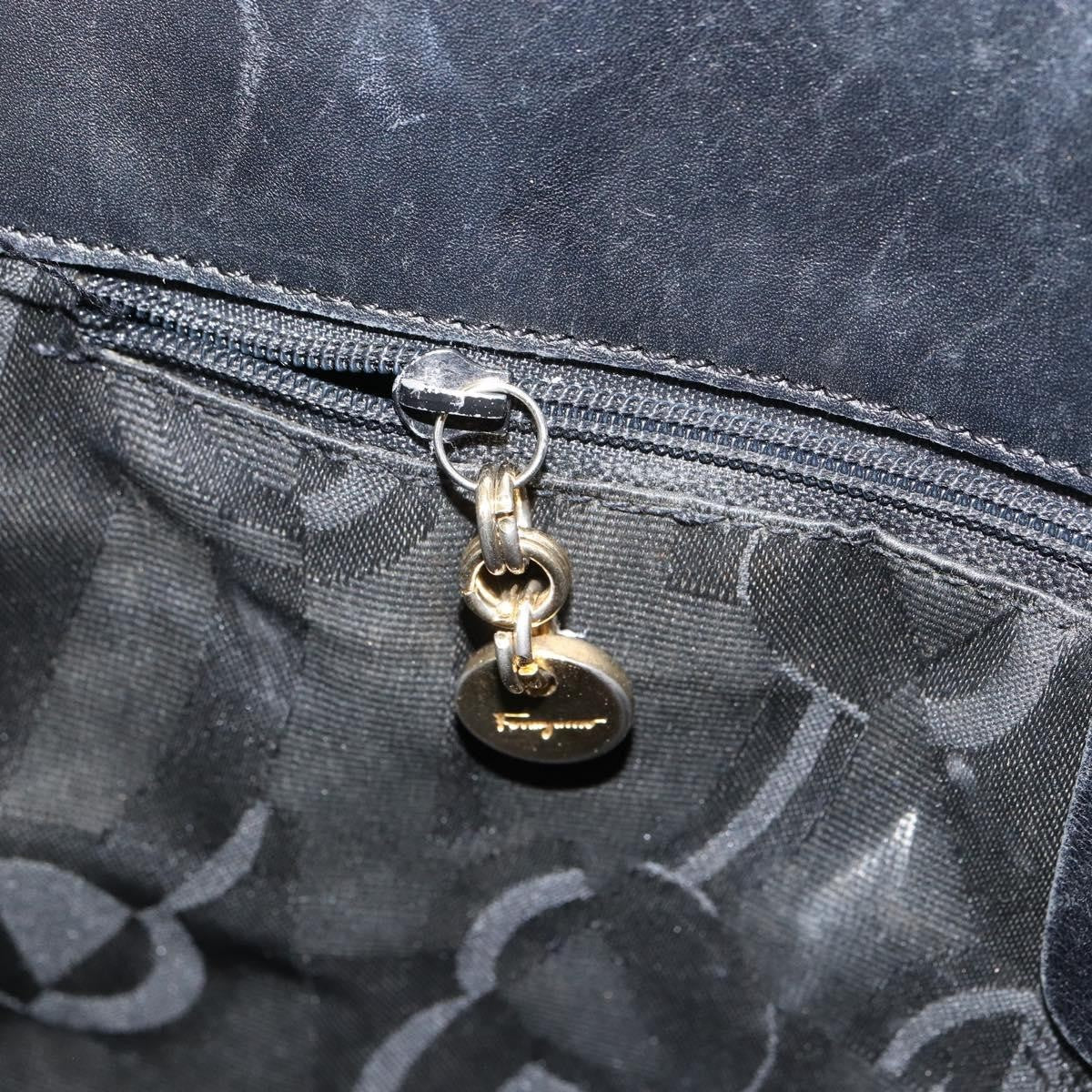 Salvatore Ferragamo Vala Shoulder Bag Canvas, BLACK, CANVAS, Shoulder bag