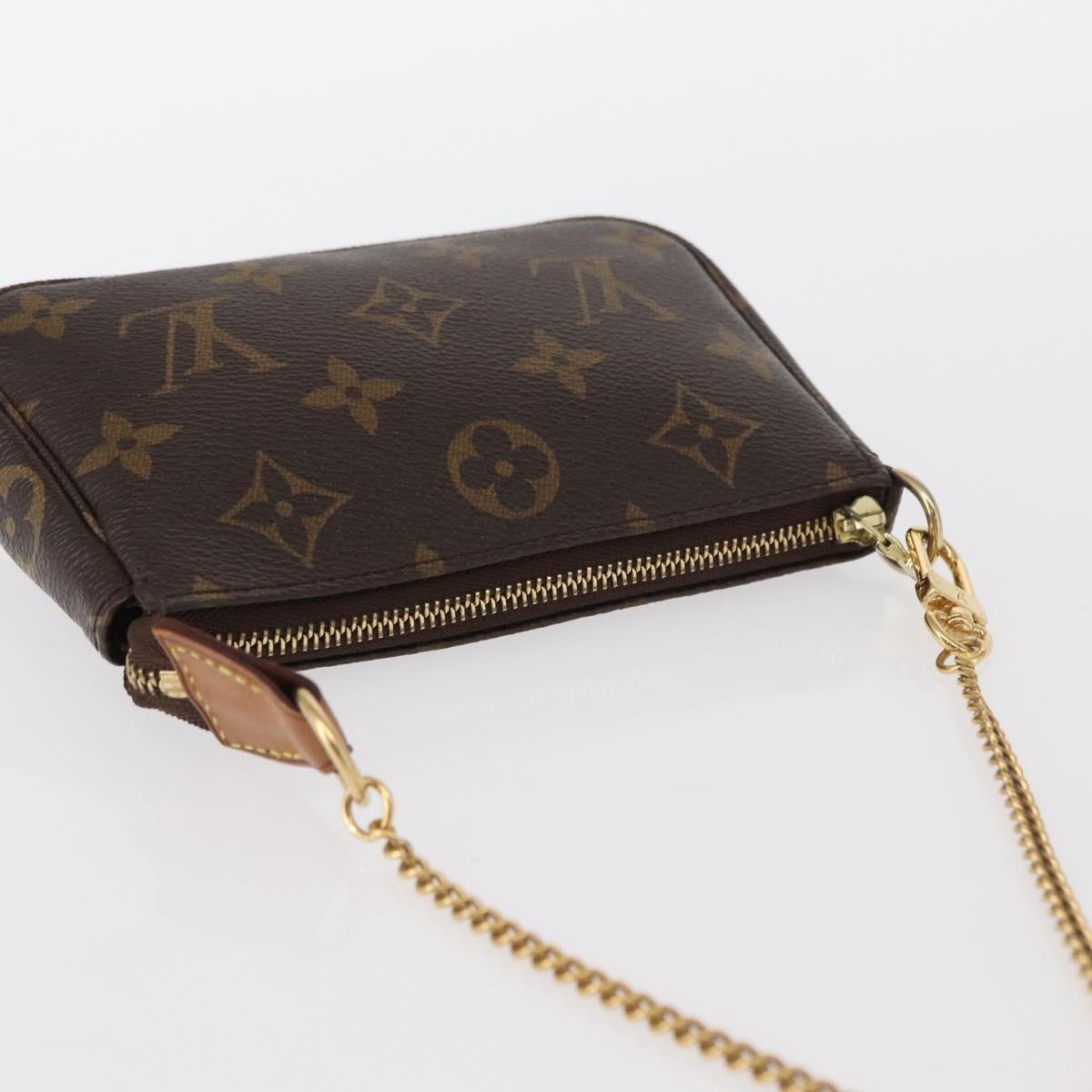 Louis Vuitton Mini pochette accessoires Canvas, BROWN, CANVAS, Clutche & pouche