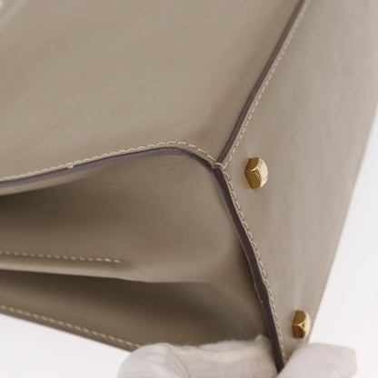 Salvatore Ferragamo Gancini Top Handle Flap Bag Leather, BEIGE, LEATHER, Handbag