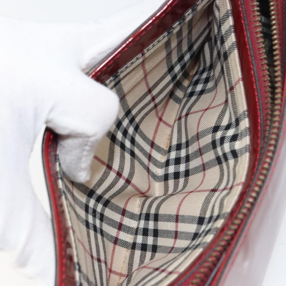 Burberry Vintage Shoulder Bag Patent leather, RED, PATENT_LEATHER, Shoulder bag