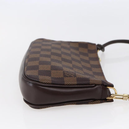 Louis Vuitton Navona Pochette Accessoires Damier, BROWN, CANVAS, Clutche & pouche
