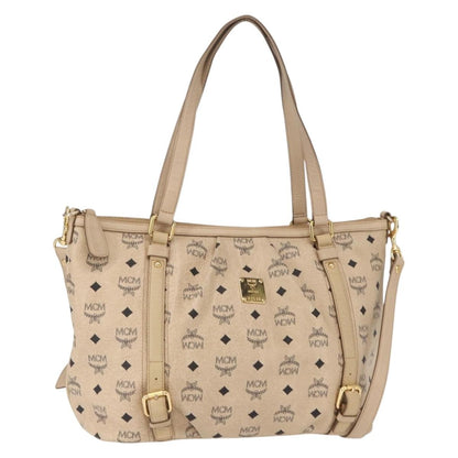 MCM Vintage Visetos Tote bag Canvas, BEIGE, PVC, Tote bag