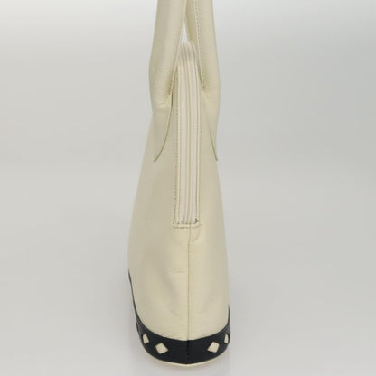 Saint Laurent Vintage Handbag Leather, WHITE, LEATHER, Handbag