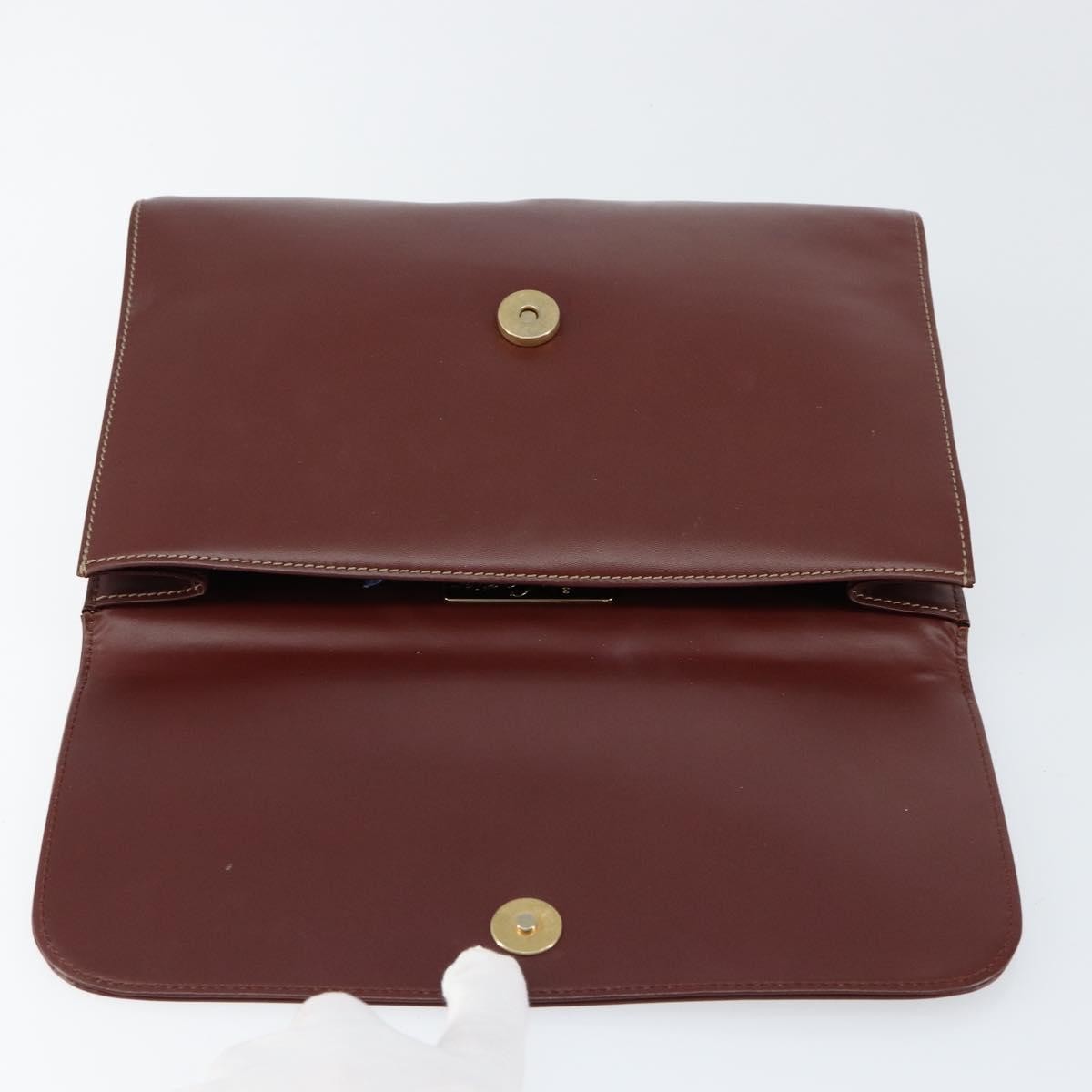 cartier Must de Cartier Clutch bag Leather, BURGUNDY, LEATHER, Clutche & pouche