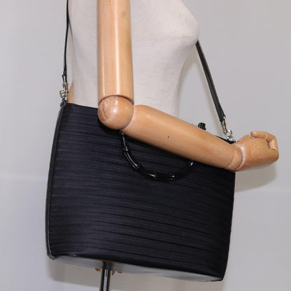 Gucci Convertible Bamboo Zip Tote Nylon, Black, Nylon, Tote Bag