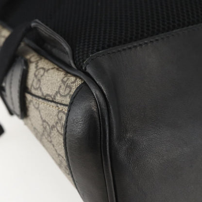 Gucci Zip Pocket Backpack Embellished GG Coated Canvas, BEIGE, PVC, Backpack