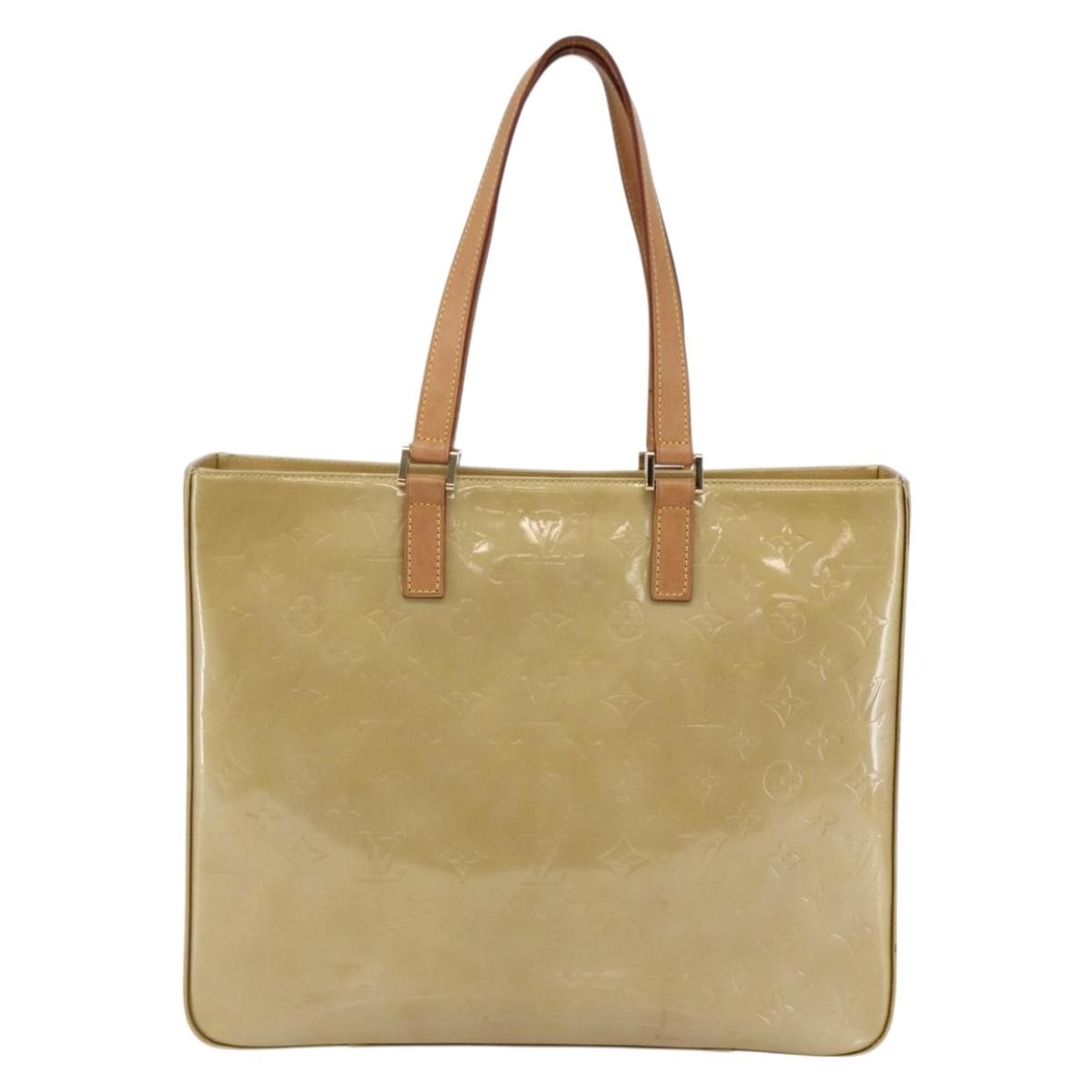 Louis Vuitton Columbus Handbag Monogram Vernis, BEIGE, PATENT_LEATHER, Tote bag