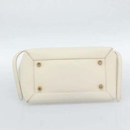 Celine Belt Bag Textured Leather, White, Leather, Handbag
