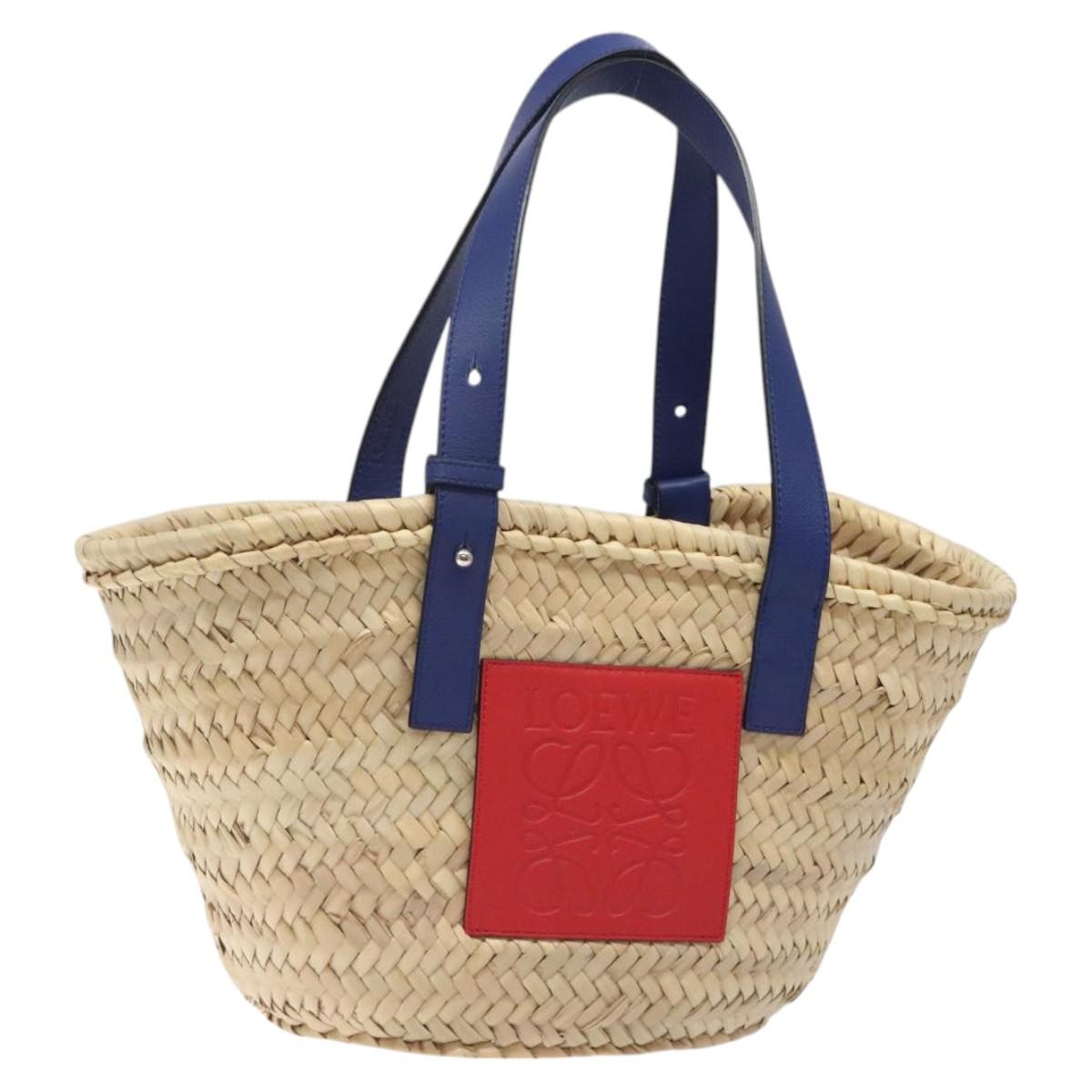 Loewe Basket Tote Raffia, BEIGE, WOOD, Tote bag