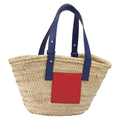 Loewe Basket Tote Raffia, BEIGE, WOOD, Tote bag