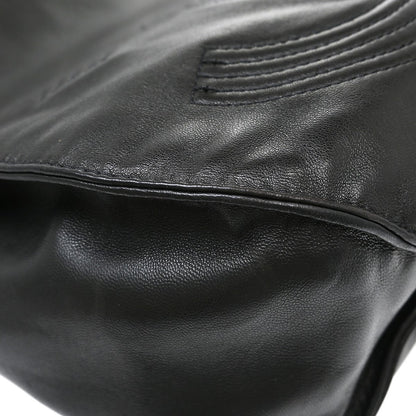 Chanel Vintage Flap Backpack Leather, Black, Leather, Backpack