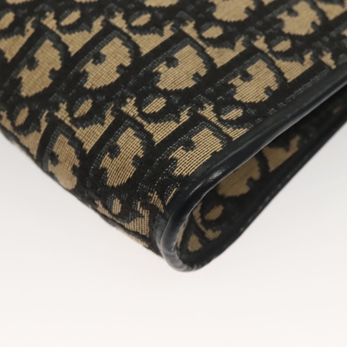 Christian Dior Vintage Trotter Shoulder Bag Canvas, NAVY, CANVAS, Shoulder bag