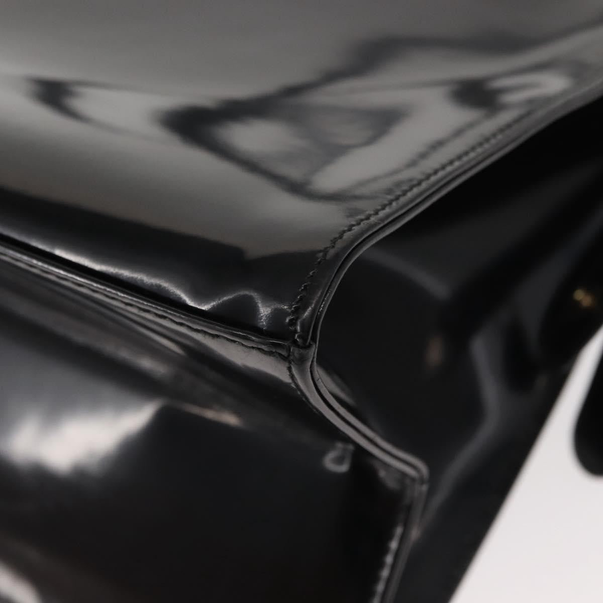 Salvatore Ferragamo Gancini Tote Patent leather, BLACK, PATENT_LEATHER, Tote bag