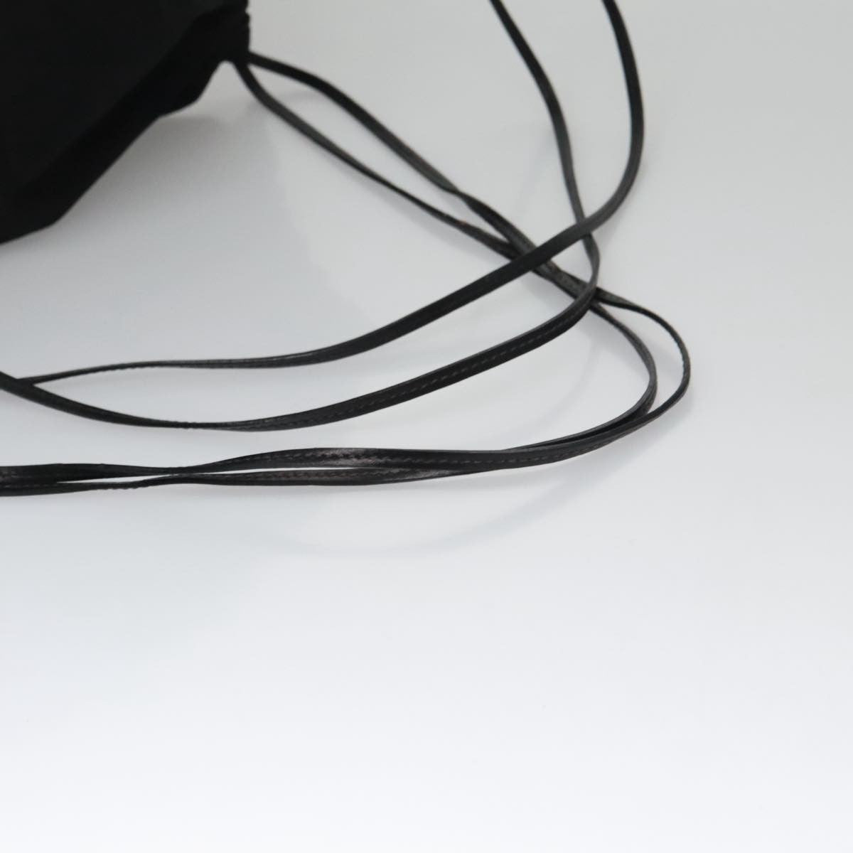 Prada Logo Drawstring Backpack Tessuto with Printed Saffiano, BLACK, NYLON, Backpack