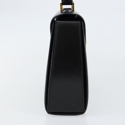 Celine Vintage Convertible Turnlock Top Handle Bag Leather, BLACK, LEATHER, Handbag