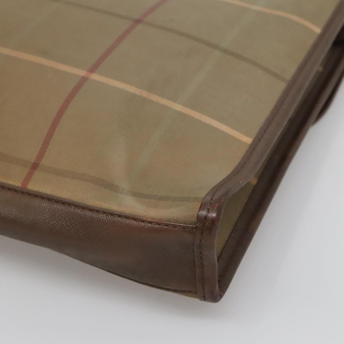 Burberry Nova check Pochette Canvas, BEIGE, CANVAS, Clutche & pouche