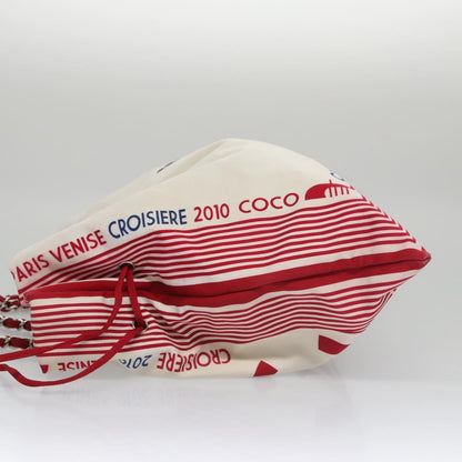 Chanel Paris-Venice Bon Bon Tote Printed Canvas, WHITE, NYLON, Tote bag