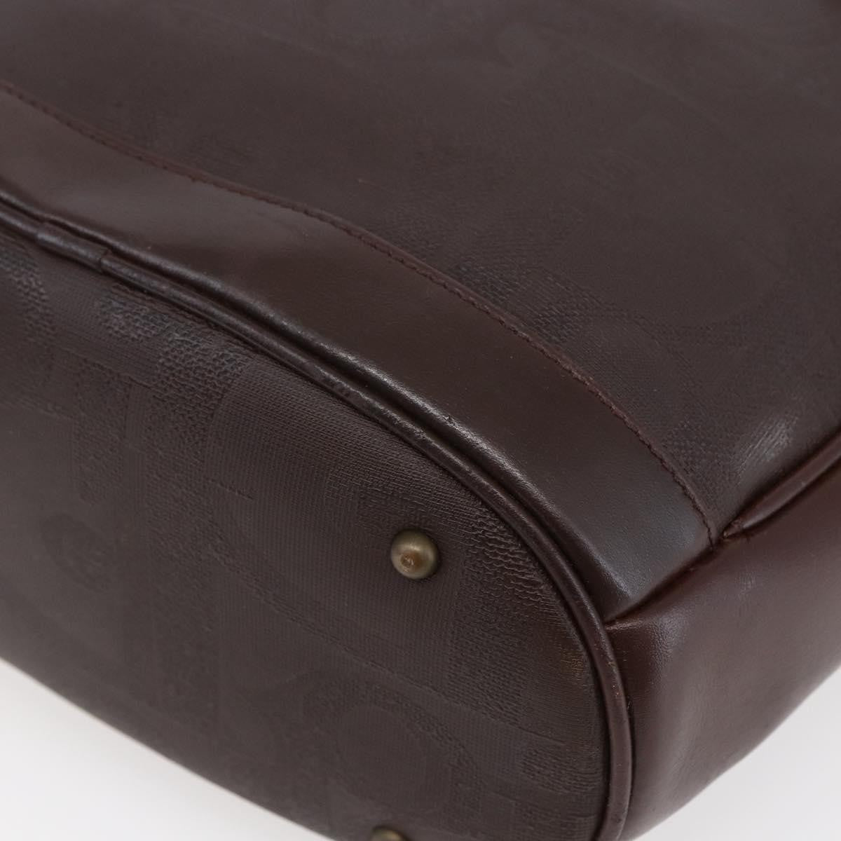 Christian Dior Vintage Trotter Handbag Canvas, BROWN, PVC, Handbag