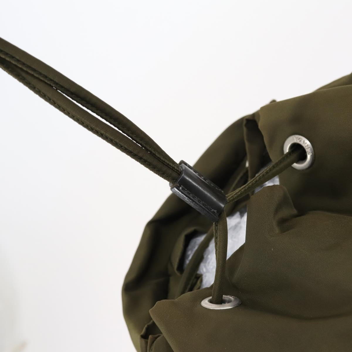 Prada Double Front Pocket Backpack Tessuto, KHAKI, NYLON, Backpack