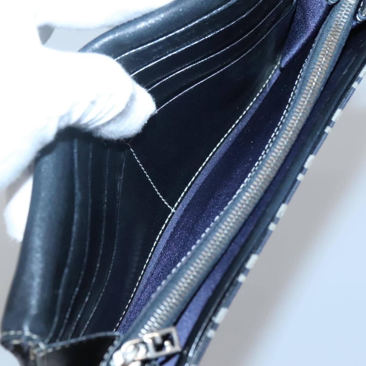 Fendi FF Continental Wallet Canvas, NAVY, CANVAS, Wallets