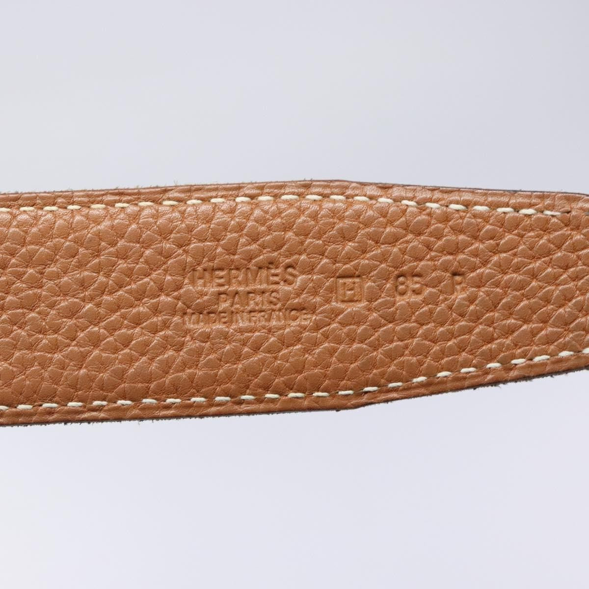 Hermes Constance Belt Leather, BROWN, LEATHER, Belts
