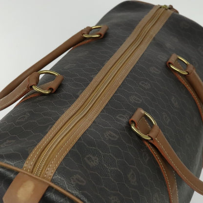 Christian Dior Vintage Honeycomb Handbag Canvas Leather, BLACK, CANVAS, Handbag