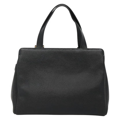 Burberry Vintage Handbag Leather, BLACK, LEATHER, Handbag