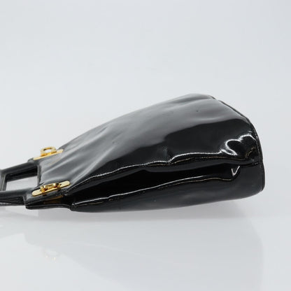 Salvatore Ferragamo Wanda Handbag Patent Leather, BLACK, PATENT_LEATHER, Handbag