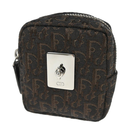 Christian Dior Vintage Trotter Pouch Canvas, BROWN, CANVAS, Clutche & pouche
