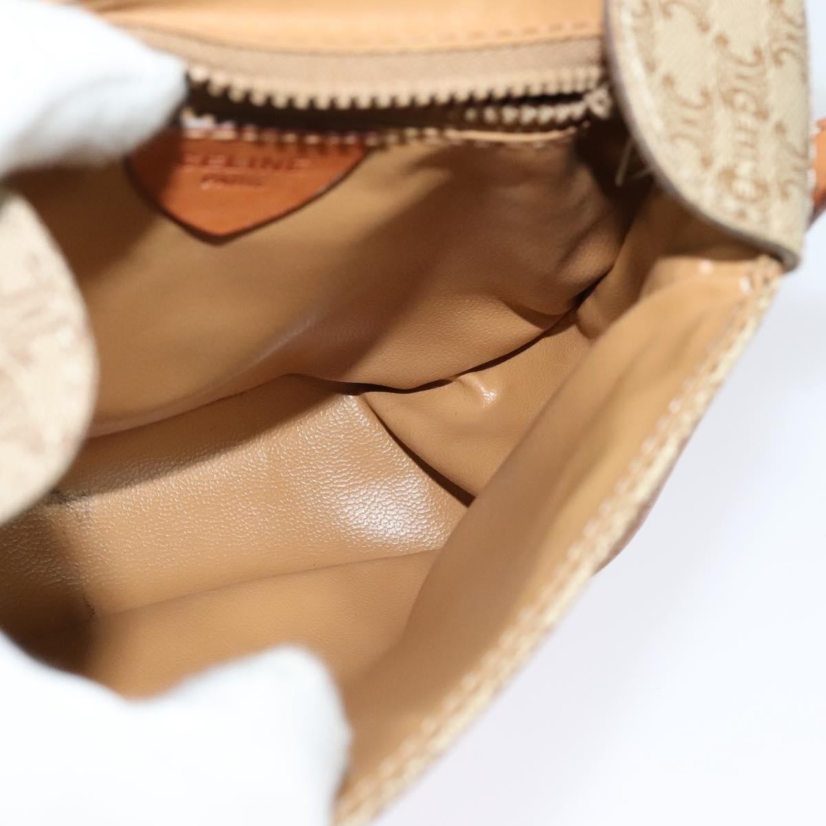 Celine Vintage Macadam Shoulder Bag Canvas, BEIGE, CANVAS, Shoulder bag