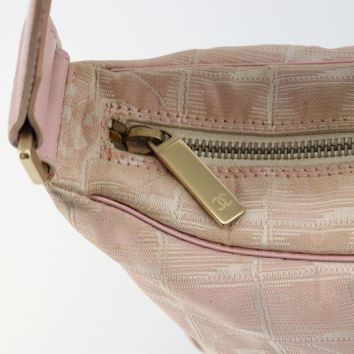 Chanel Travel Line Zip Hobo Nylon, PINK, NYLON, Shoulder bag