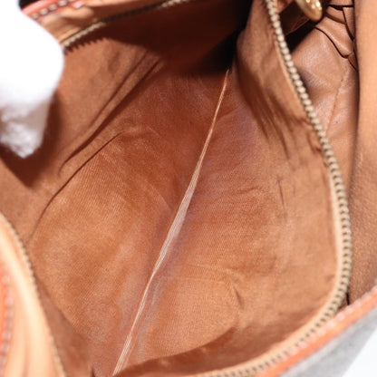 Celine Vintage Macadam Shoulder Bag Canvas and Leather, BROWN, CANVAS, Shoulder bag